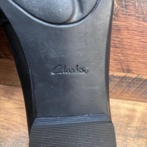 Collection by Clarks Women’s Juliet Black Leather Loafers Size 8.5 - Picture 9 of 10